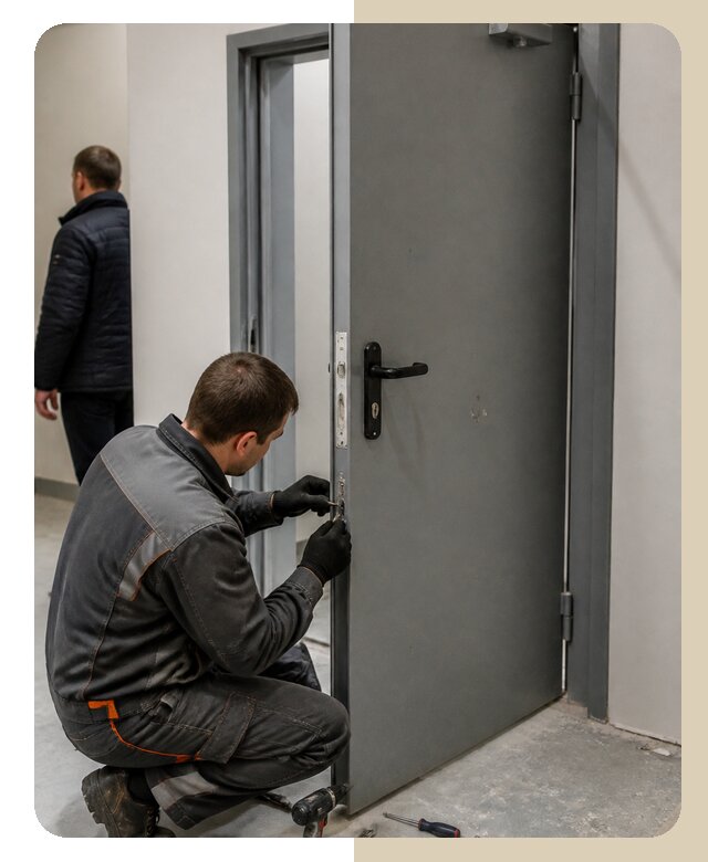 Ремонт противопожарной двери в Раменском по цене 6590 р. | Дверной
