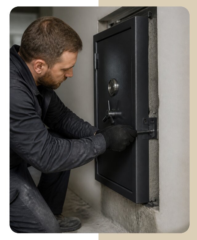 Монтаж сейфа в нишу в Раменском по цене от 5576 р. | Дверной